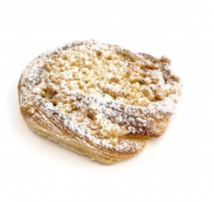 Streuselschnecke mit Rhabarber