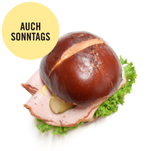 Brezensemmel mit Leberkäs