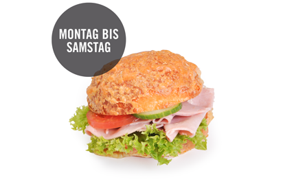 Käsesemmel mit Schinken