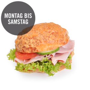 Käsesemmel mit Schinken