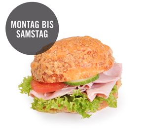 Käsesemmel mit Schinken